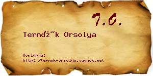 Ternák Orsolya névjegykártya